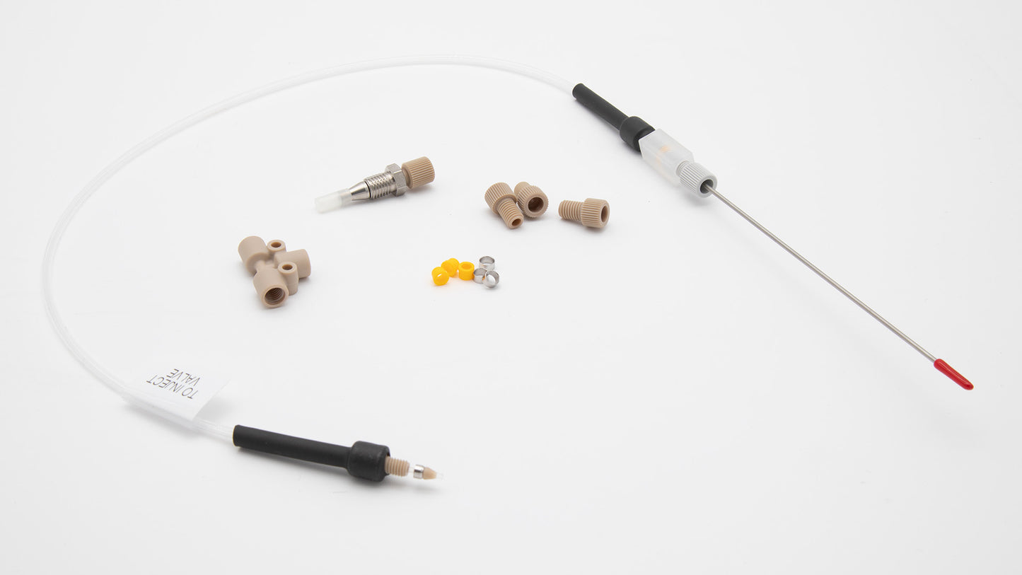 A close-up of several connectors