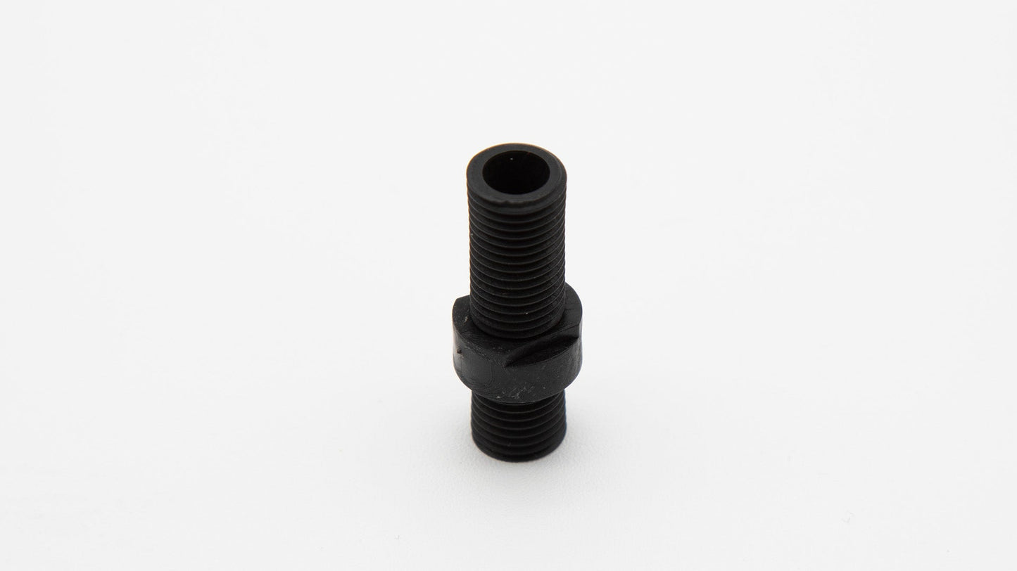 Cylinder with threads and nut.