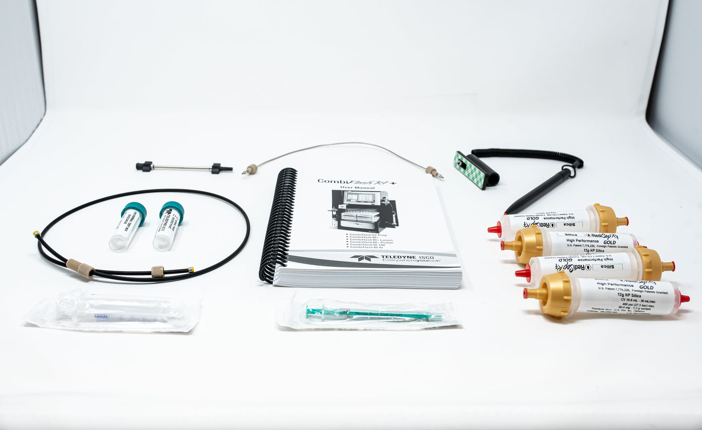 Prime Tube Assembly, Stylus with tether, Inject valve, tubing, Universal verification kit