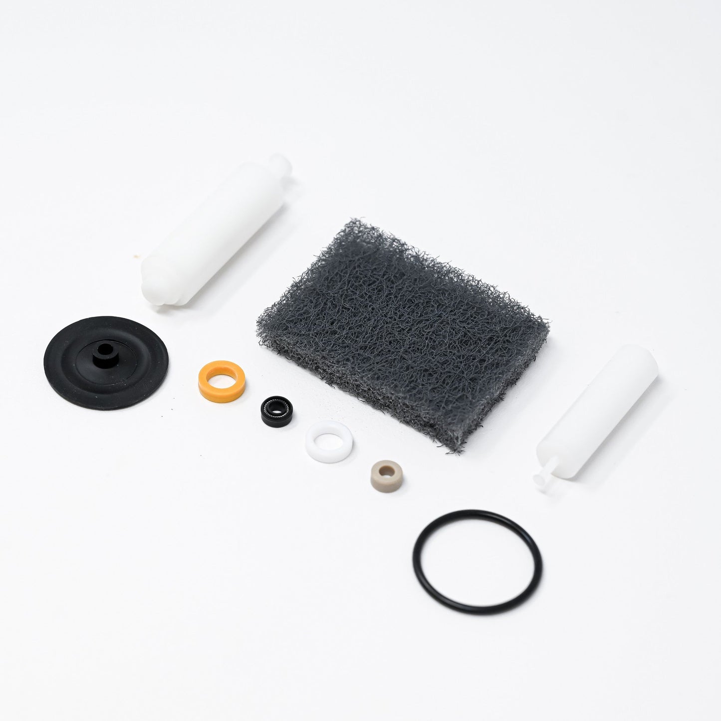 Seals, bushing, o-ring, diaphragm, scour pad and tool.