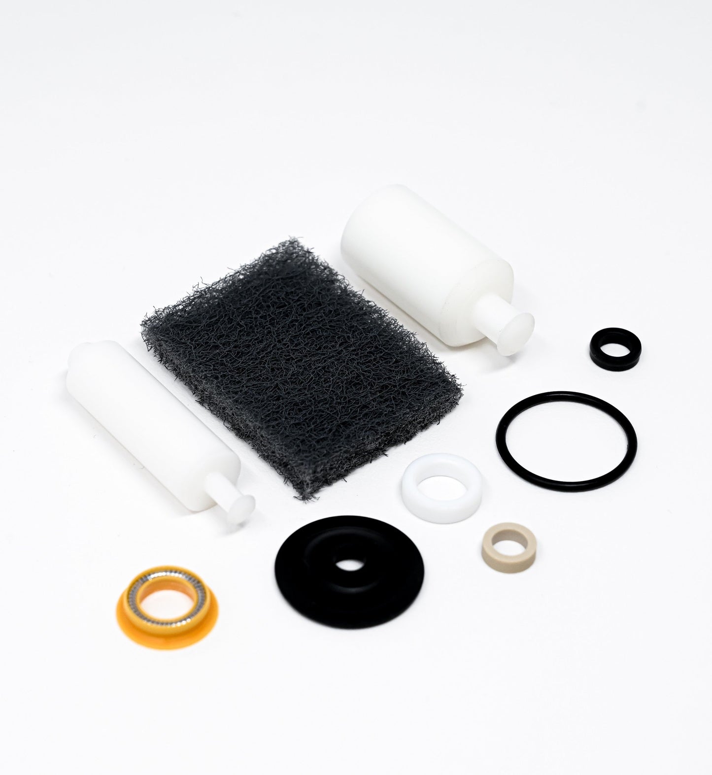 Seals, bushing, o-ring, diaphragm, scour pad and tool.