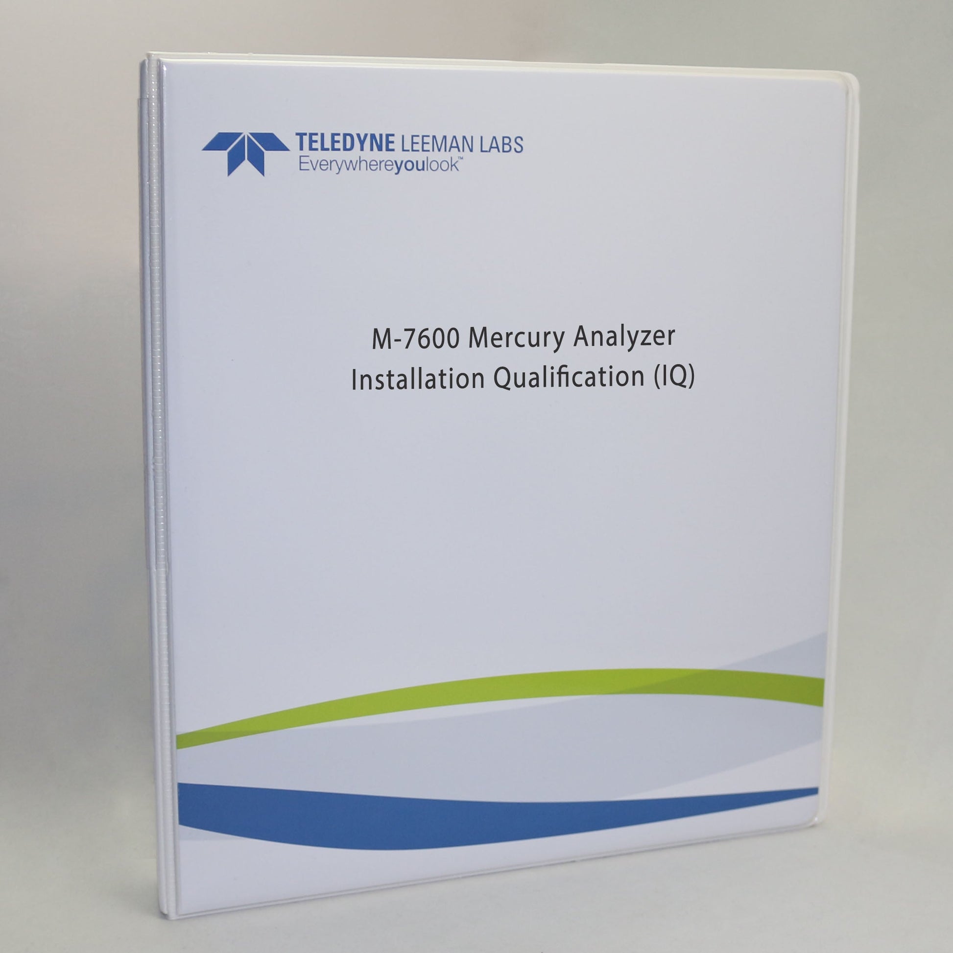 Manual or guide for Teledyne Leeman Labs M-7600 Mercury Analyzer Installation Qualification on a gray background