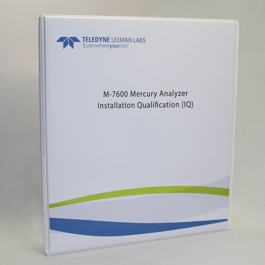 Manual or guide for Teledyne Leeman Labs M-7600 Mercury Analyzer Installation Qualification on a gray background