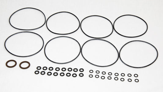 Various rubber O-rings displayed together, showcasing their different sizes and shapes.
