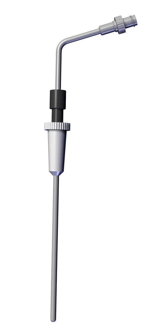 Thin tube bent at one end with connectors.