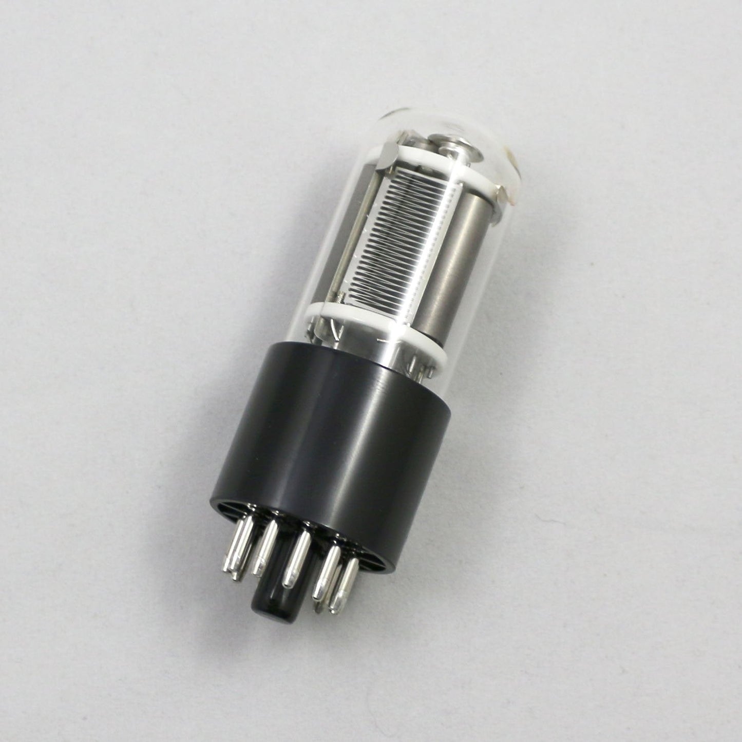 Vacuum tube on a light gray background