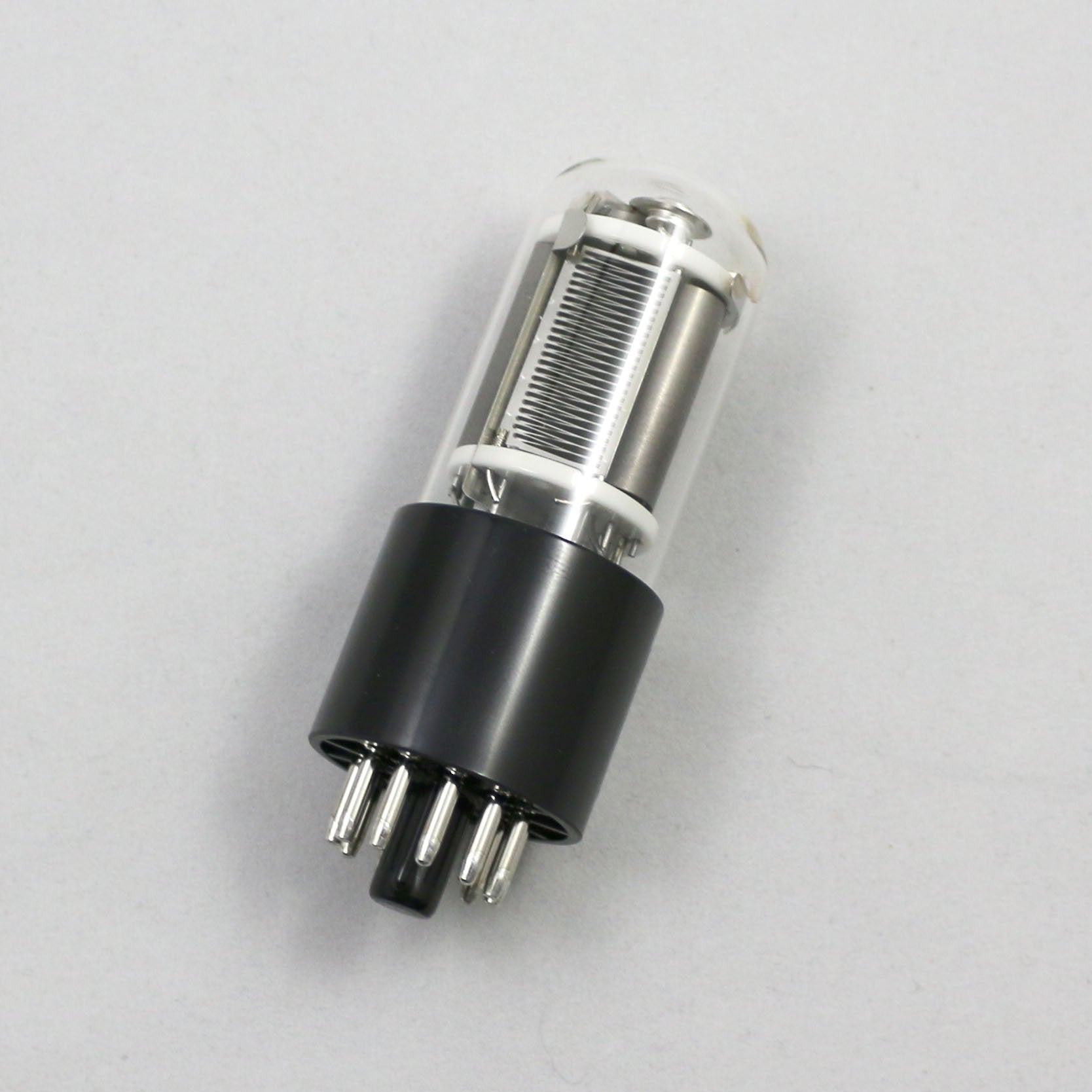 Vacuum tube on a light gray background