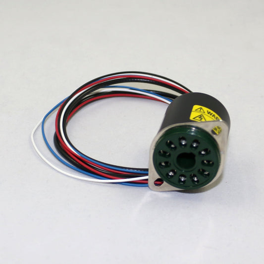 Mechanical component with wiring on a white background
