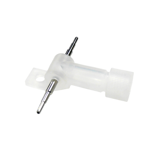 Plastic tube with bracket.