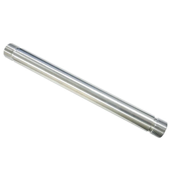 Cylinder with threads at each end.