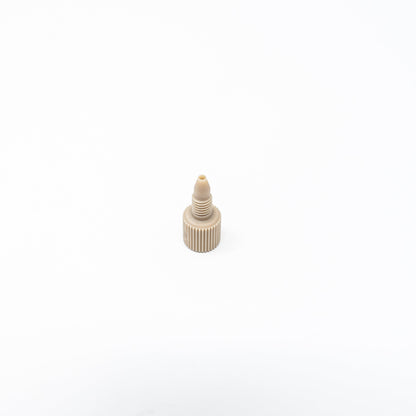 One piece finger tight nut and ferrule