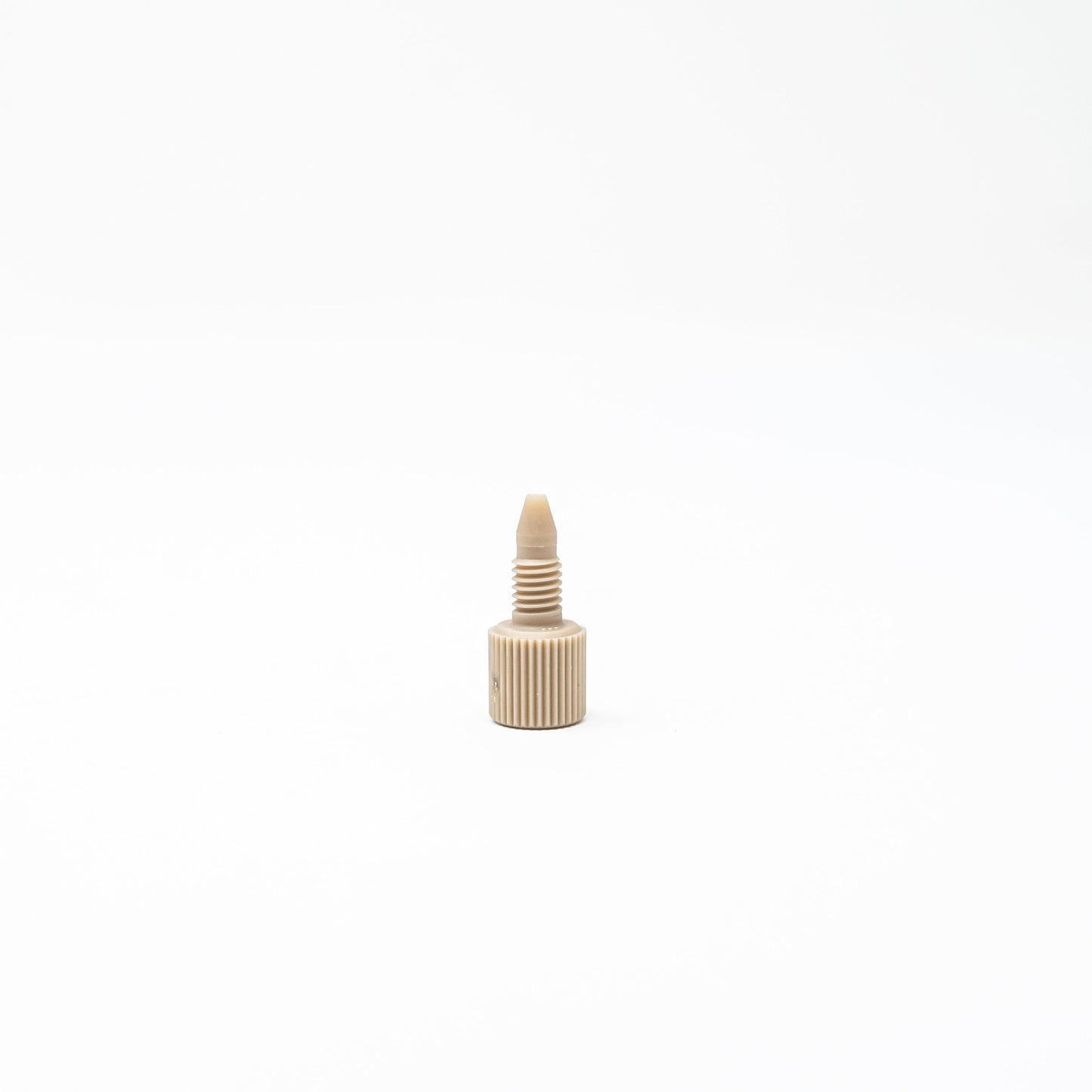 One piece finger tight nut and ferrule