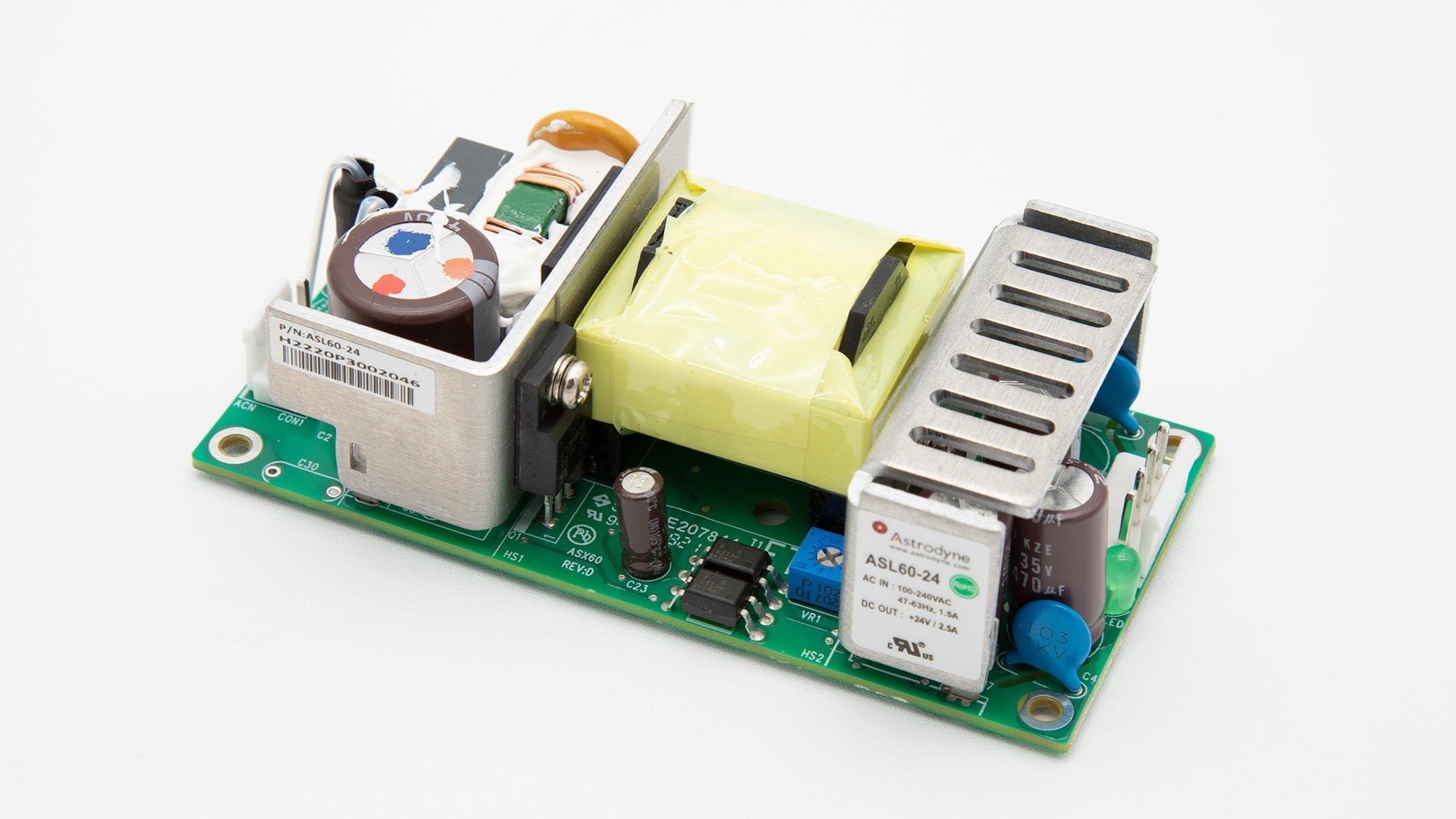 Electronic components on circuit board