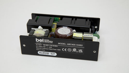 Electronic components installed in small pan.