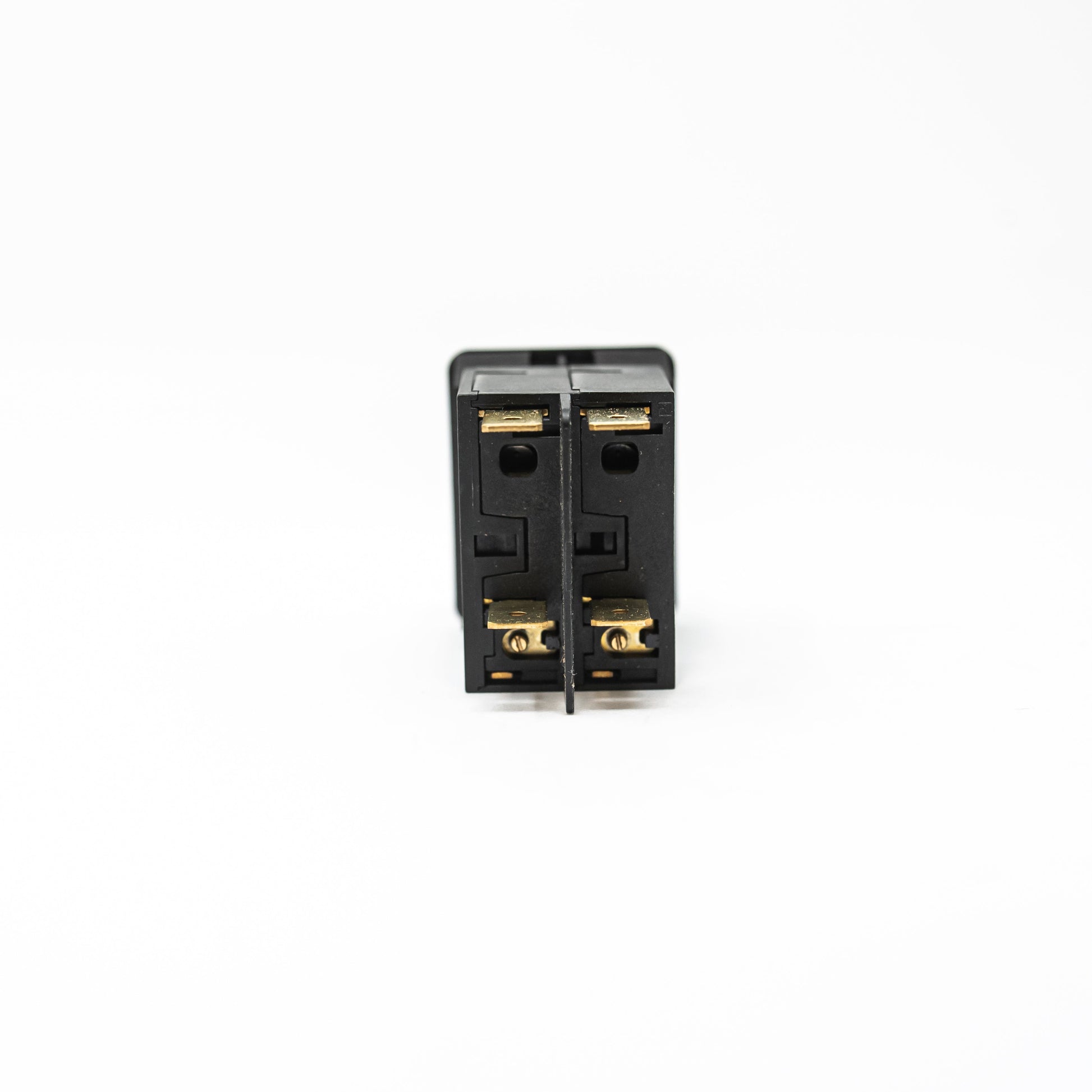 Black circuit breaker box with switch