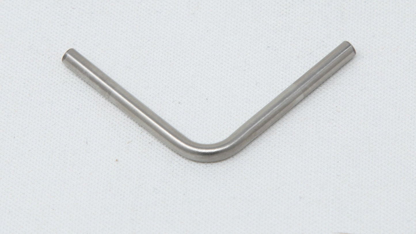 L-shaped piece of steel tubing.