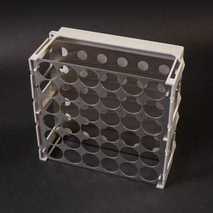 Rack with 36 holes for test tubes