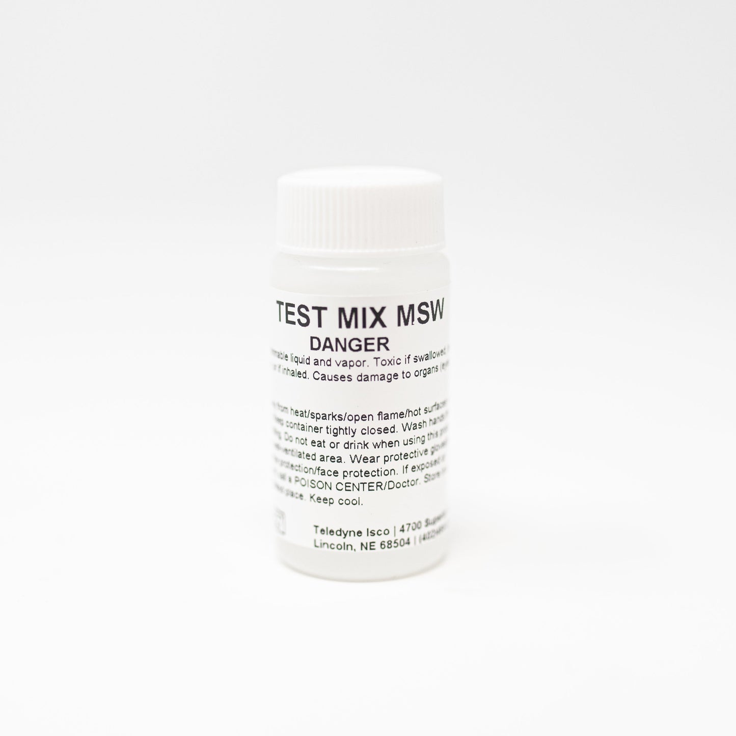 Plastic bottle full of MSW test mixture