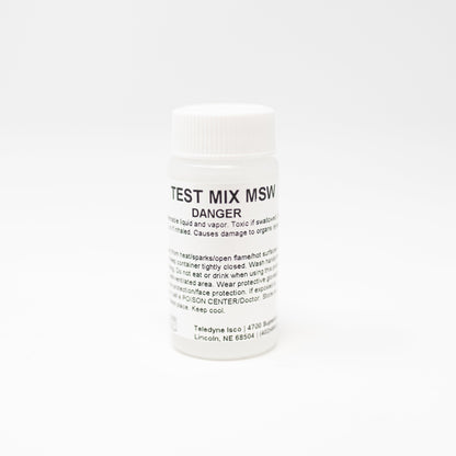 Plastic bottle full of MSW test mixture