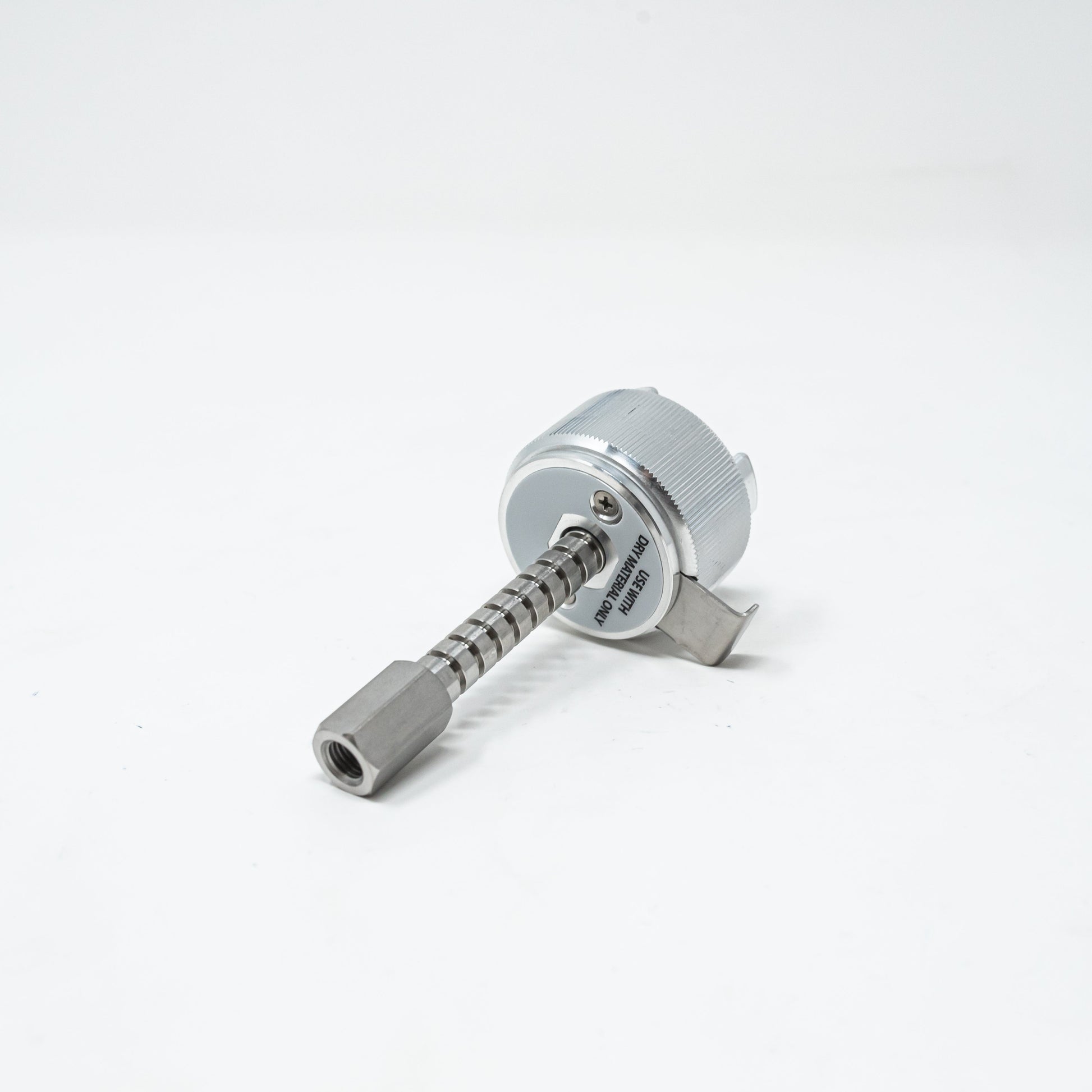 Adjustable Solid Load Cartridge Cap.  Fits 2.5 and 5 gram-size Universal sample load cartridges.  Includes one loading rod. 