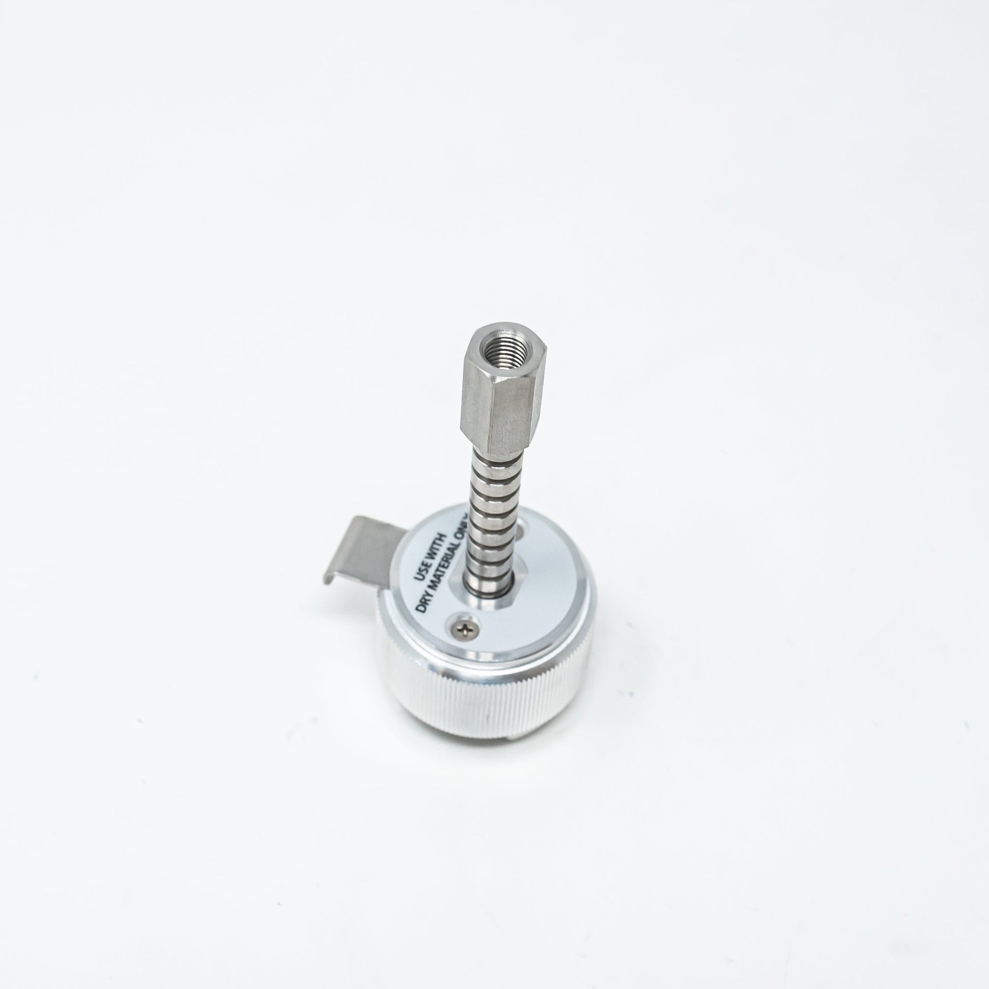 Adjustable Solid Load Cartridge Cap.  Fits 2.5 and 5 gram-size Universal sample load cartridges.  Includes one loading rod. 