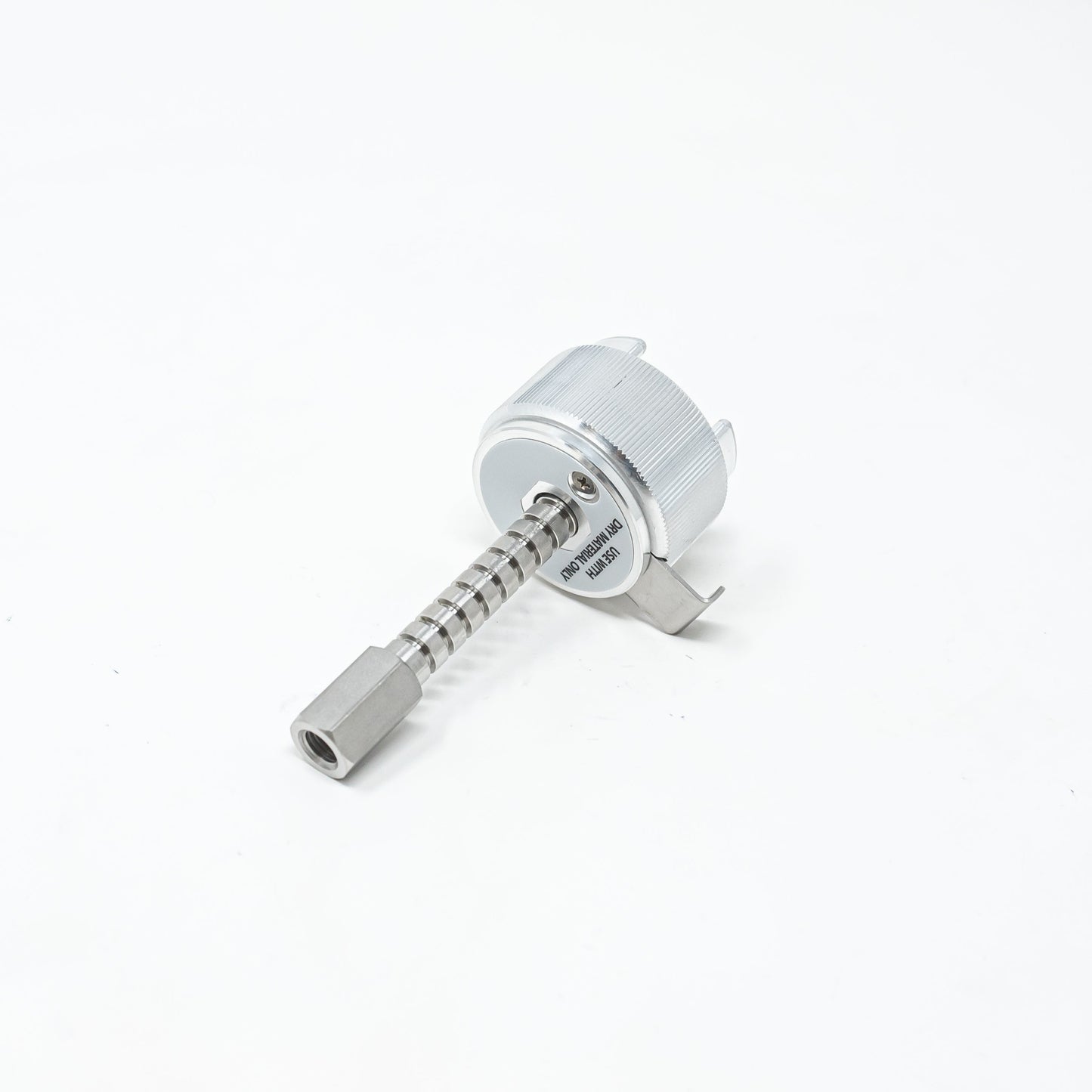 Adjustable Solid Load Cartridge Cap.  Fits 2.5 and 5 gram-size Universal sample load cartridges.  Includes one loading rod. 