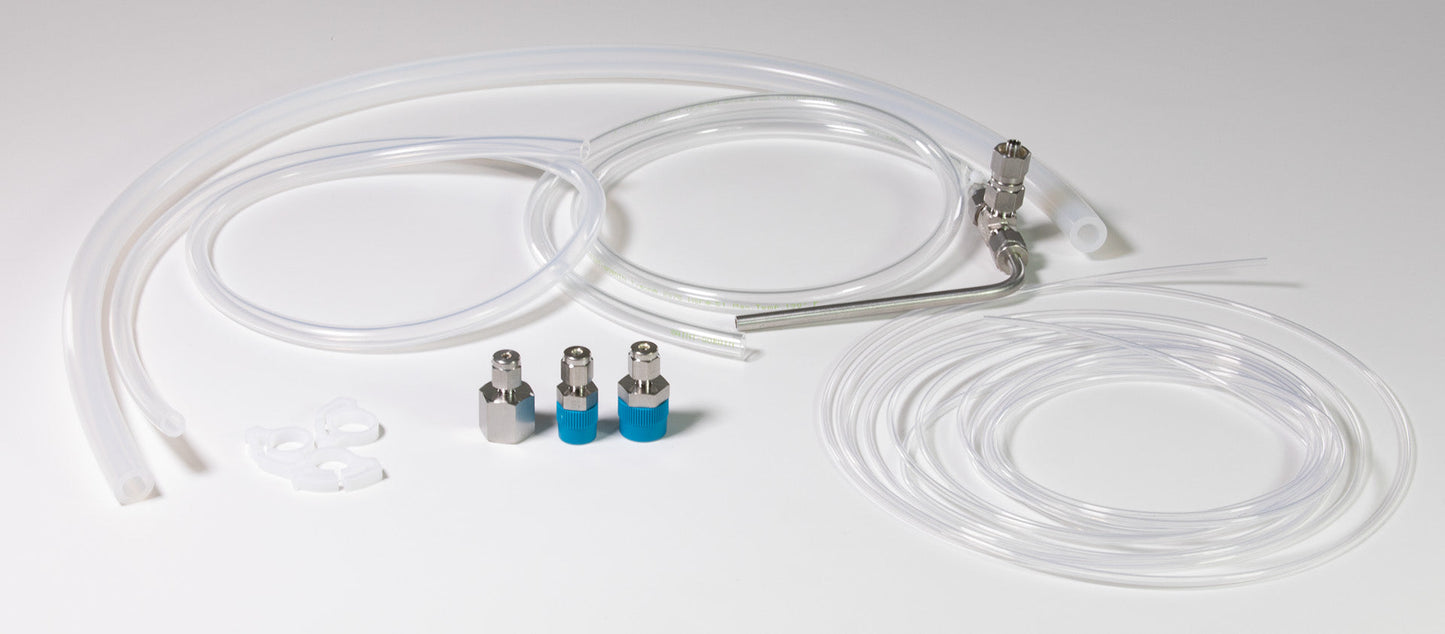 Accessory Package for Auto-Ranging ELSD.  Includes PTFE tubing, silicone tubing, drain adapter with vent, connectors and hose clamps.