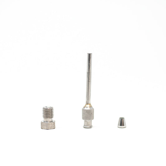 Inject port fitting assembly, column nut, stainless steel ferrule