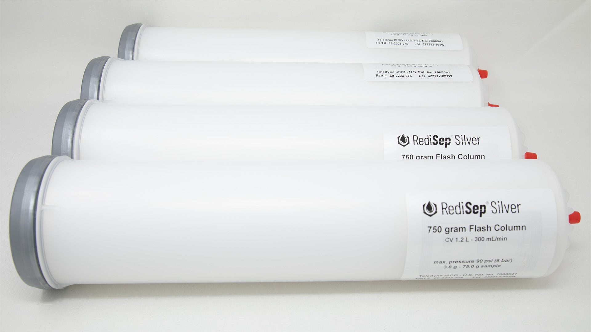 RediSep® Silver Silica Gel Disposable Flash Columns, 750 Gram (Package ...